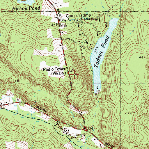 Topographic Map of WNPR-FM (Norwich), CT