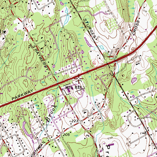 Topographic Map of WWPT-FM (Westport), CT