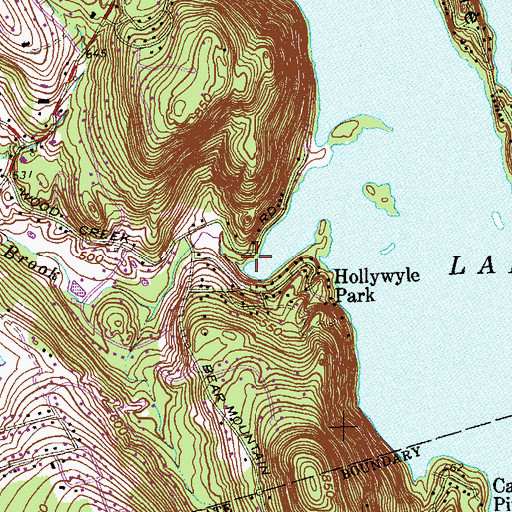 Topographic Map of Ball Pond Brook, CT