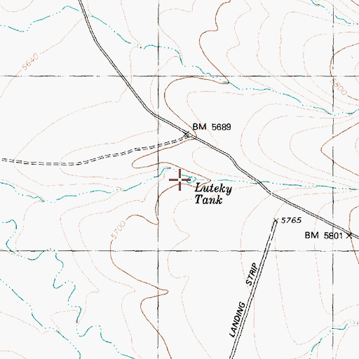 Topographic Map of Luteky Tank, AZ