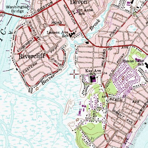 Topographic Map of WFIF-AM (Milford), CT