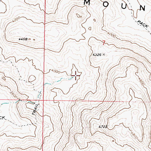 Topographic Map of Martin Creek, AZ