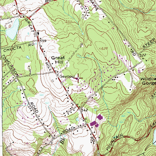 Topographic Map of WRXC-FM (Shelton), CT