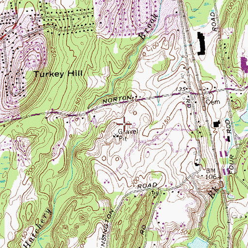 Topographic Map of Town of Berlin, CT