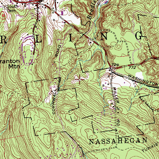 Topographic Map of Town of Burlington, CT
