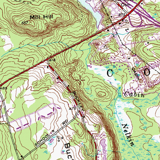 Topographic Map of Town of Colchester, CT