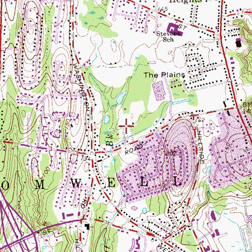 Topographic Map of Town of Cromwell, CT