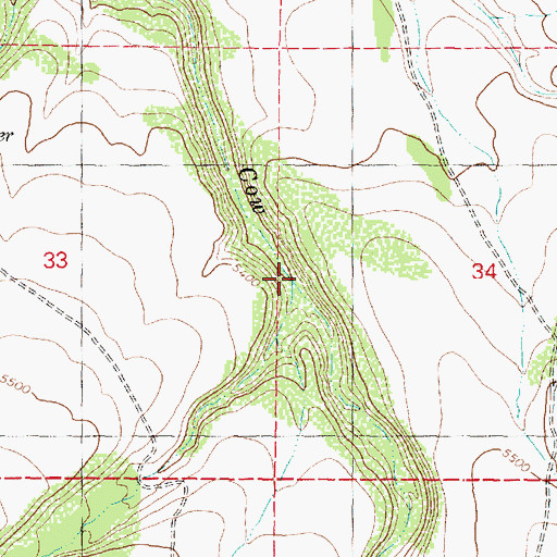 Topographic Map of Moffit Canyon, AZ