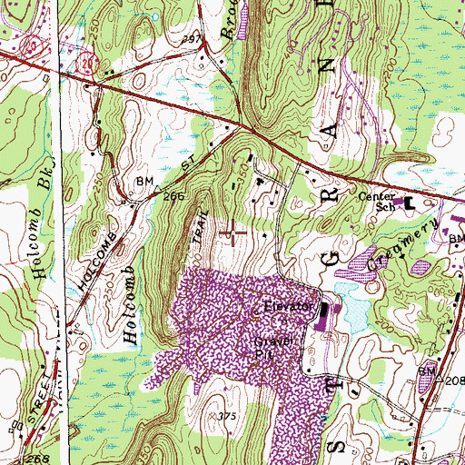 Topographic Map of Town of East Granby, CT