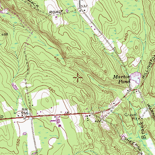 Topographic Map of East Haddam Elementary School, CT