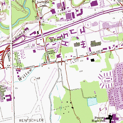 Topographic Map of Town of East Hartford, CT