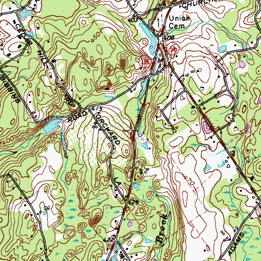 Topographic Map of Town of Easton, CT