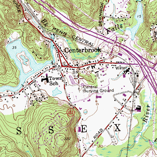 Topographic Map of Town of Essex, CT
