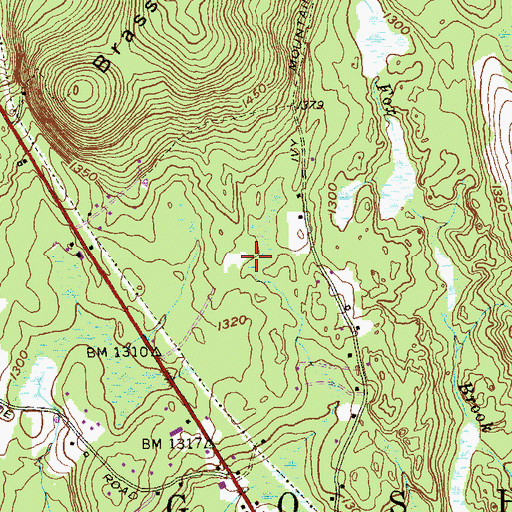 Topographic Map of Town of Goshen, CT