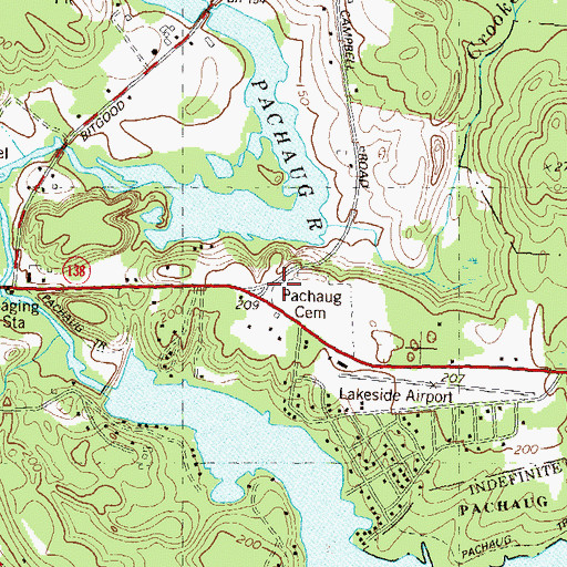 Topographic Map of Town of Griswold, CT