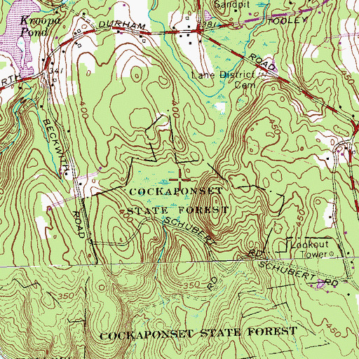 Topographic Map of Town of Killingworth, CT