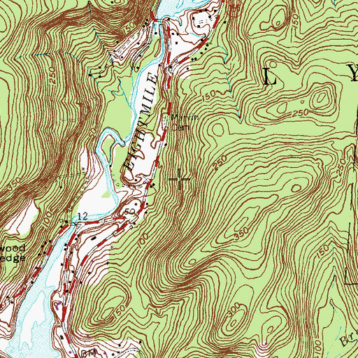 Topographic Map of Town of Lyme, CT