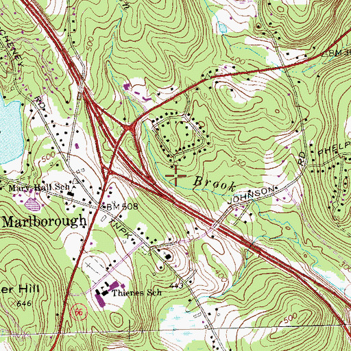 Topographic Map of Town of Marlborough, CT