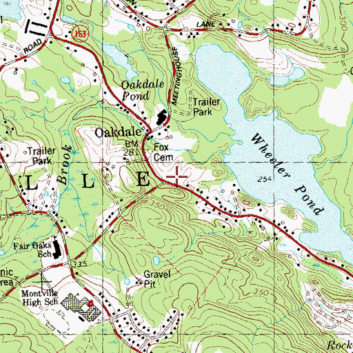 Topographic Map of Town of Montville, CT