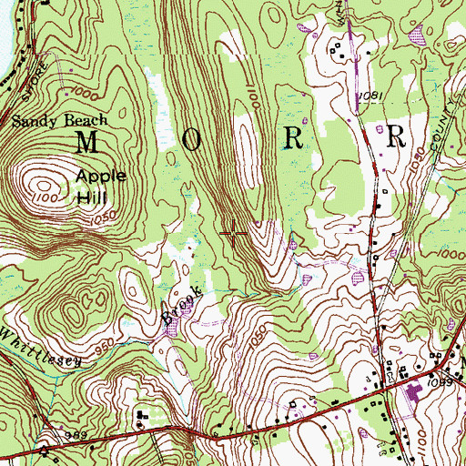 Topographic Map of Town of Morris, CT