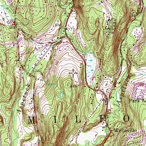 Topographic Map of Town of New Milford, CT