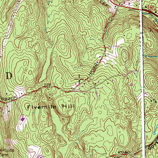 Topographic Map of Town of Oxford, CT