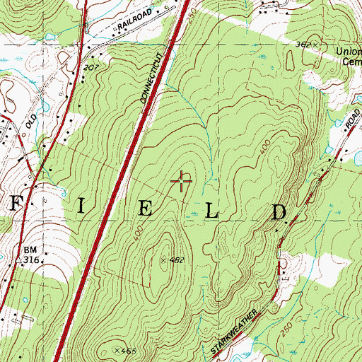 Topographic Map of Town of Plainfield, CT