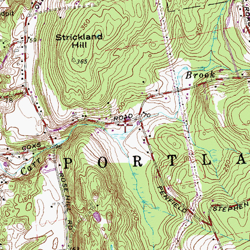 Topographic Map of Town of Portland, CT