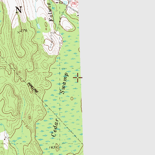 Topographic Map of Town of Preston, CT