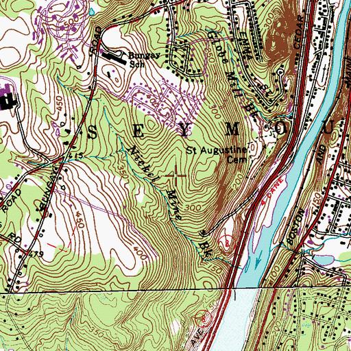Topographic Map of Town of Seymour, CT