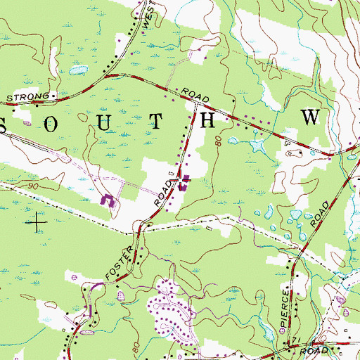 Topographic Map of Town of South Windsor, CT