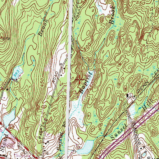 Topographic Map of Town of Thompson, CT