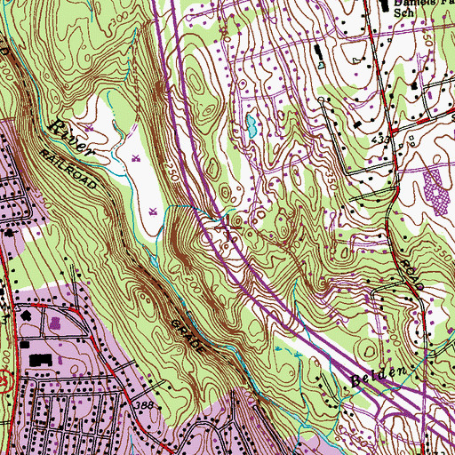 Topographic Map of Town of Trumbull, CT