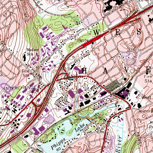 Topographic Map of Town of West Haven, CT