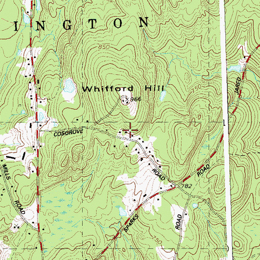 Topographic Map of Town of Willington, CT