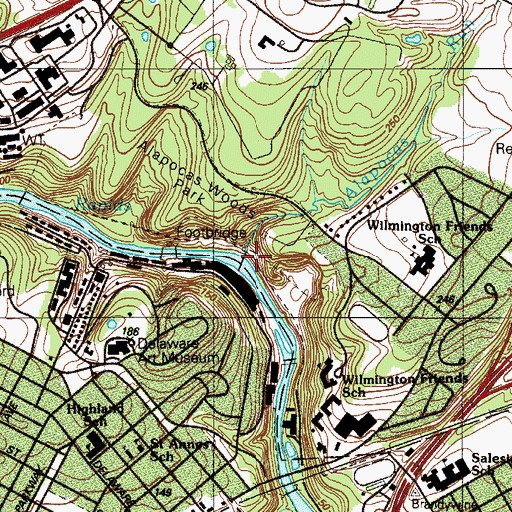 Topographic Map of Alapocas Run, DE