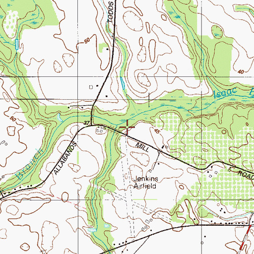 Topographic Map of Almshouse Branch, DE