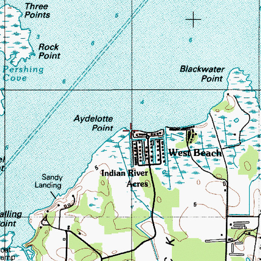 Topographic Map of Aydelotte Point, DE
