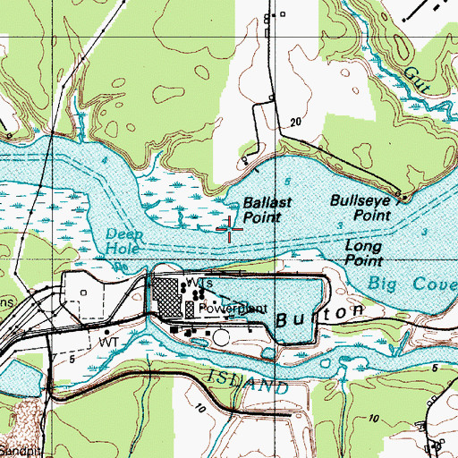 Topographic Map of Ballast Point, DE