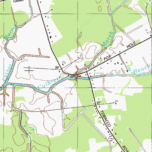 Topographic Map of Beachy Neidig Ditch, DE