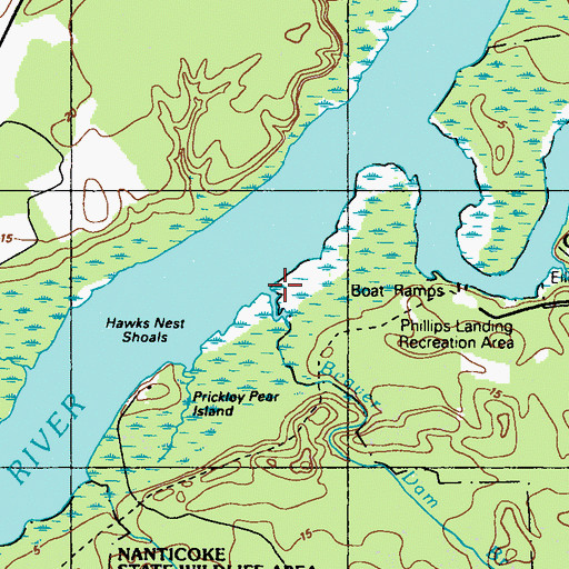 Topographic Map of Beaver Dam Branch, DE