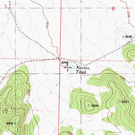 Topographic Map of Norton Tank, AZ