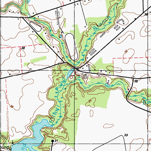 Topographic Map of Beaverdam Branch, DE