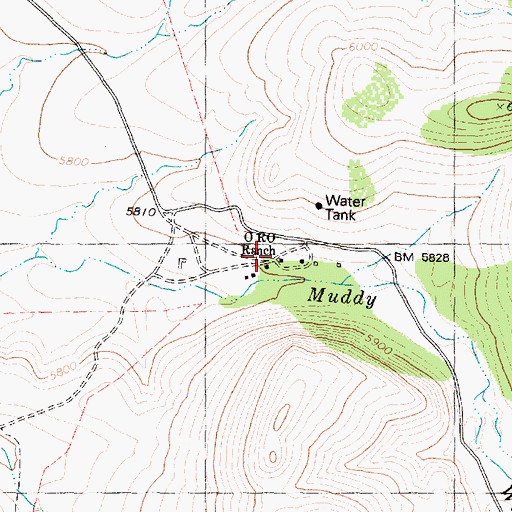 Topographic Map of O RO Ranch, AZ