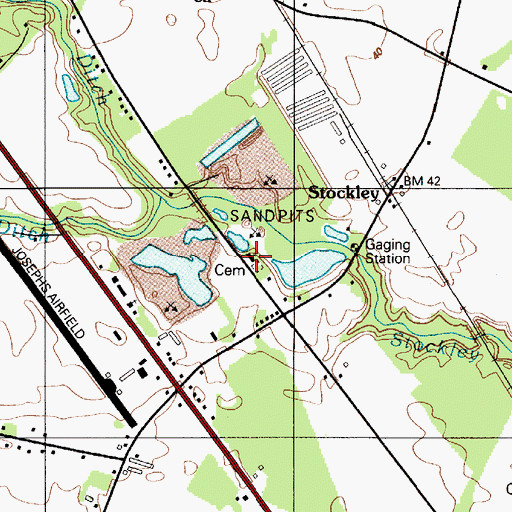 Topographic Map of Bethesda Church, DE