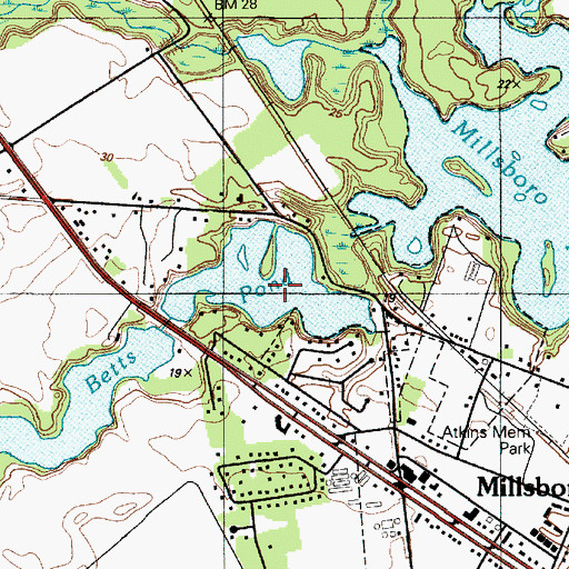 Topographic Map of Betts Pond, DE