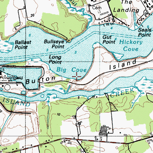 Topographic Map of Big Cove, DE