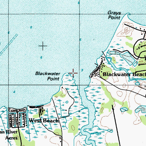 Topographic Map of Blackwater Point, DE