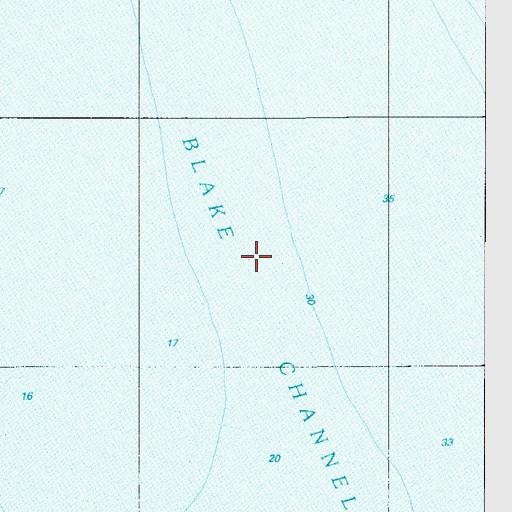 Topographic Map of Blake Channel, DE