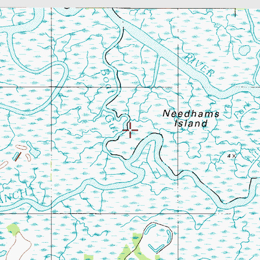 Topographic Map of Boat Gut, DE